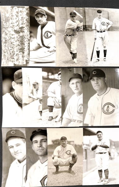 Lot of (5) Team/AS Sets of 1950s-1960s Baseball Photo Postcards - (2) 1934 Cardinals Team Sets, 1933 All-Star Set, (2) 1929 Cubs Sets,  (From George Burke/George Brace)