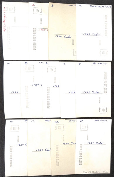 Lot of (5) Team/AS Sets of 1950s-1960s Baseball Photo Postcards - (2) 1934 Cardinals Team Sets, 1933 All-Star Set, (2) 1929 Cubs Sets,  (From George Burke/George Brace)