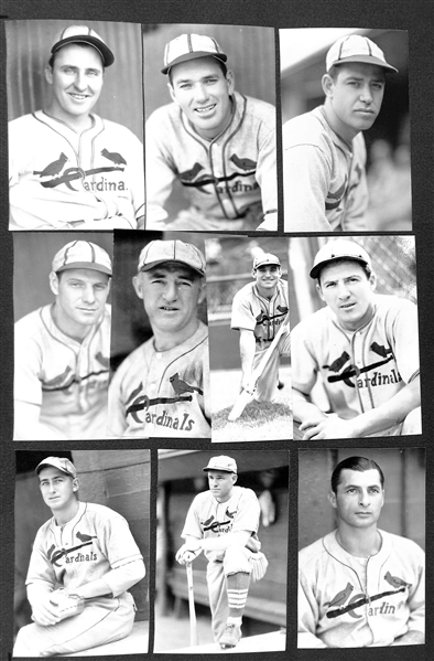 Lot of (5) Team/AS Sets of 1950s-1960s Baseball Photo Postcards - (2) 1934 Cardinals Team Sets, 1933 All-Star Set, (2) 1929 Cubs Sets,  (From George Burke/George Brace)