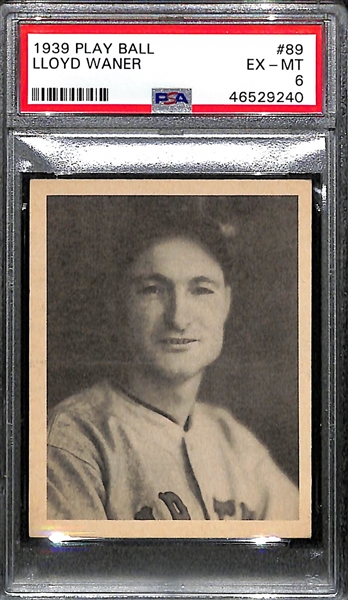 1939 Play Ball Lloyd Waner #89 Graded PSA 6