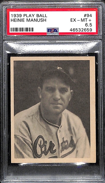 1939 Play Ball Heinie Manush #94 Graded PSA 6.5