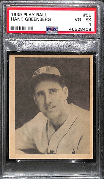 1939 Play Ball Hank Greenberg #56 Graded PSA 4