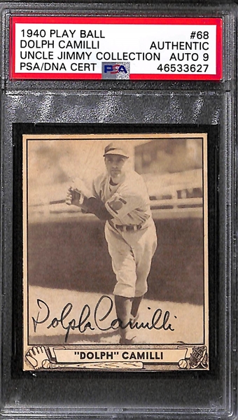 Lot of 4 - 1940 Play Ball Cards - Tony Cuccinello #61, Dolph Camilli, Bucky Walters, Harry Craft
