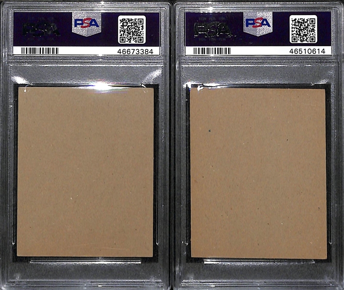 Lot of 2 - 1941 Double Play Johnny Vander Meer PSA 3 (Auto Grade 8) & 1941 Double Play Johnny Cooney PSA 4 (Auto Grade 9)