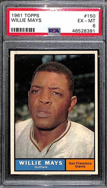 1961 Topps Willie Mays #150 Graded PSA 6
