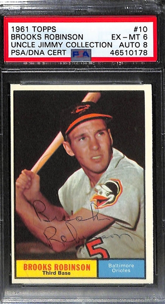 Lot of 3 1961 Signed PSA Graded Cards - Killebrew & (2) Brooks Robinson