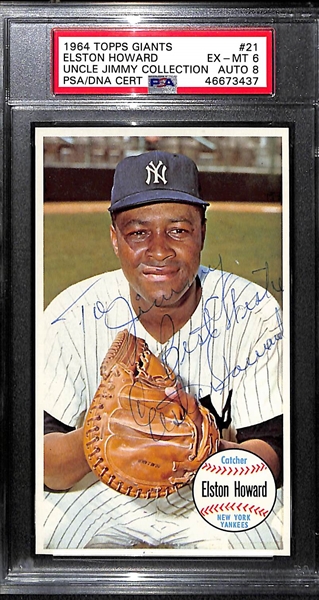 1964 Topps Giants Elston Howard #21 PSA 6 (Autograph Grade 8)