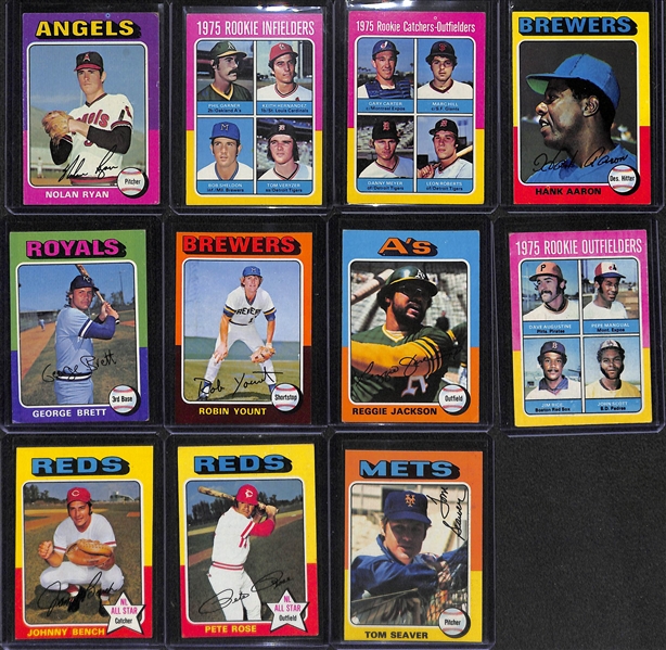 1975 Topps Baseball Card Complete Set (Mostly VG-EX+ Condition) 