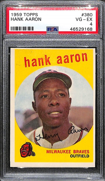 1959 Topps Hank Aaron #380 Graded PSA 4