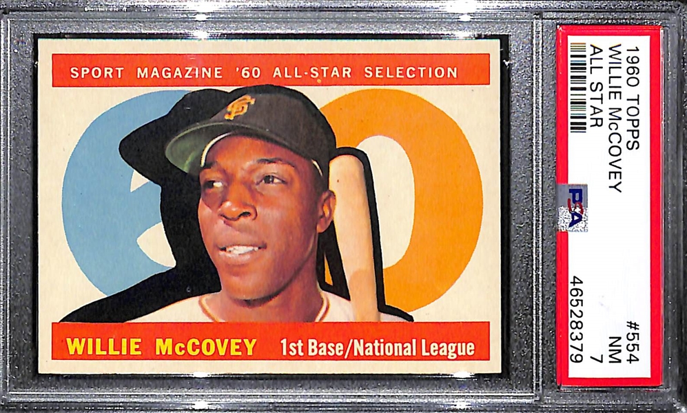 1960 Topps Willie McCovey All-Star (Rookie Year) #554 Graded PSA 7