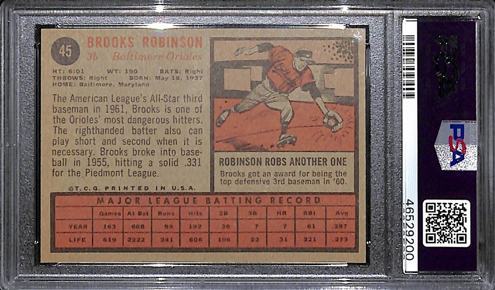 1962 Brooks Robinson #45 Graded PSA 7