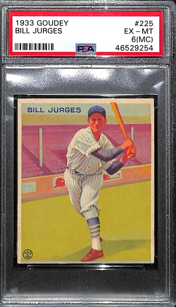 1933 Goudey Bill Jurges #225 PSA 6 (MC)