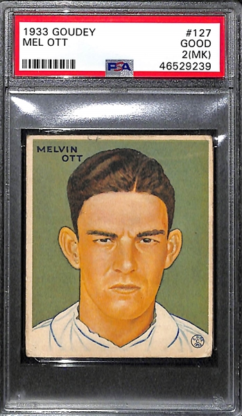 1933 Goudey Mel Ott #127 PSA 2 (MK)
