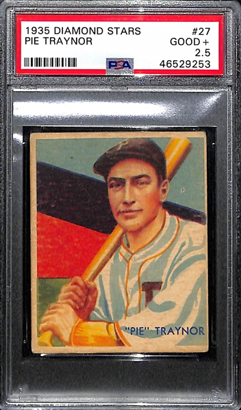 1935 Diamond Stars Pie Traynor #27 PSA 2.5