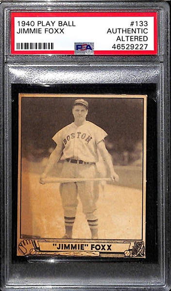 1940 Play Ball Jimmie Foxx #133 PSA Authentic Altered