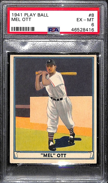 1941 Play Ball Mel Ott #8 PSA 6