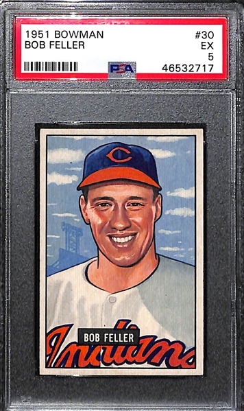 1951 Bowman Bob Feller #30 PSA 5