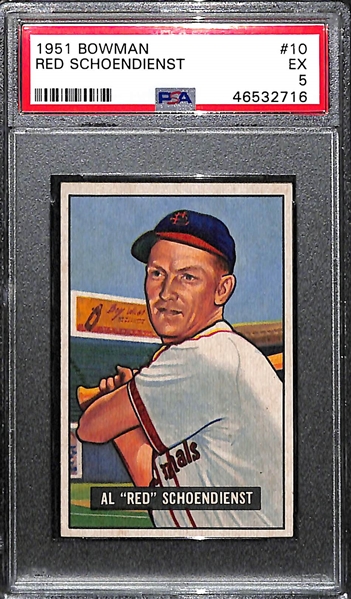 1951 Bowman Red Schoendienst #10 PSA 5