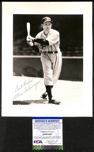 Baseball Signed Photo Lot (6) - C. Gehringer, Morgan, Chandler, MacPhail, Kiner, Craft - w. PSA/DNA COAs - Most are 8x10 