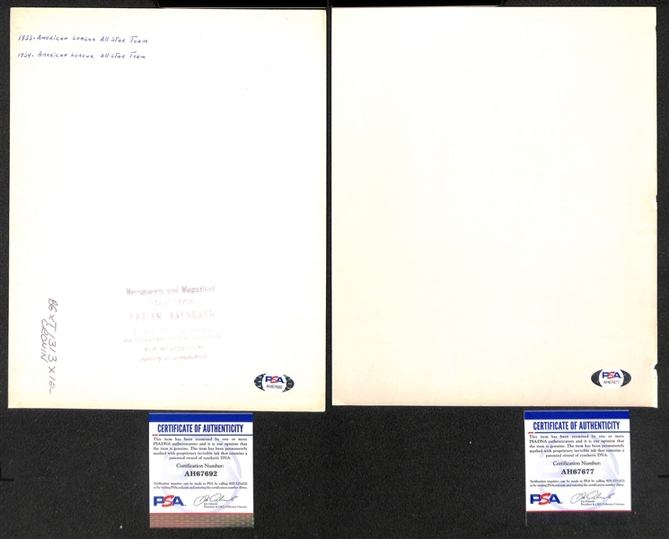 Baseball Signed 8x10 Photo Lot (8) - Cronin, Banks, Hubbell, Rigney, Minoso, Spahn, Adcock, Bob Kennedy - w. PSA/DNA COAs