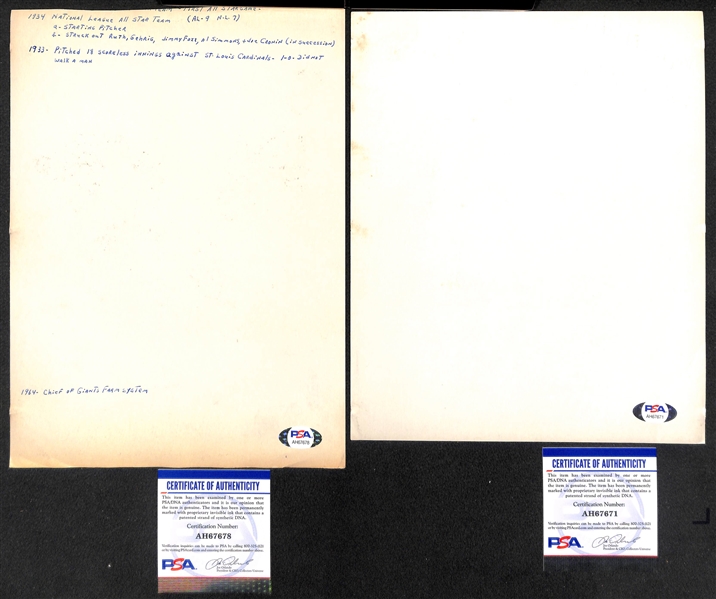 Baseball Signed 8x10 Photo Lot (8) - Cronin, Banks, Hubbell, Rigney, Minoso, Spahn, Adcock, Bob Kennedy - w. PSA/DNA COAs