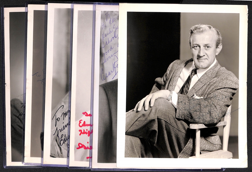 Lot of 6 Actor Signed Photo Lot - Lee Cobb, C. Romero, Roland, Cummings, Laraine Day, Nolan - w. PSA/DNA COAs