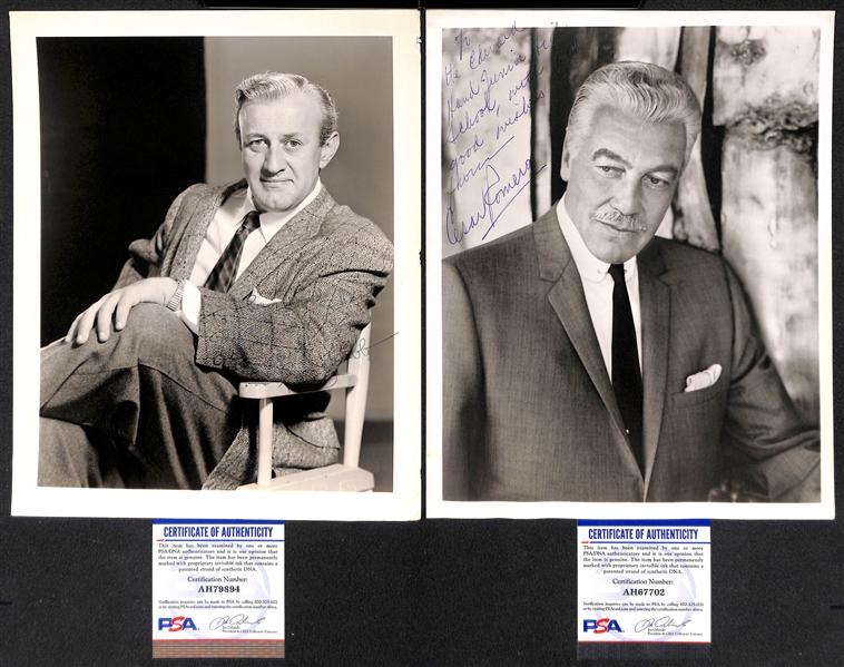 Lot of 6 Actor Signed Photo Lot - Lee Cobb, C. Romero, Roland, Cummings, Laraine Day, Nolan - w. PSA/DNA COAs