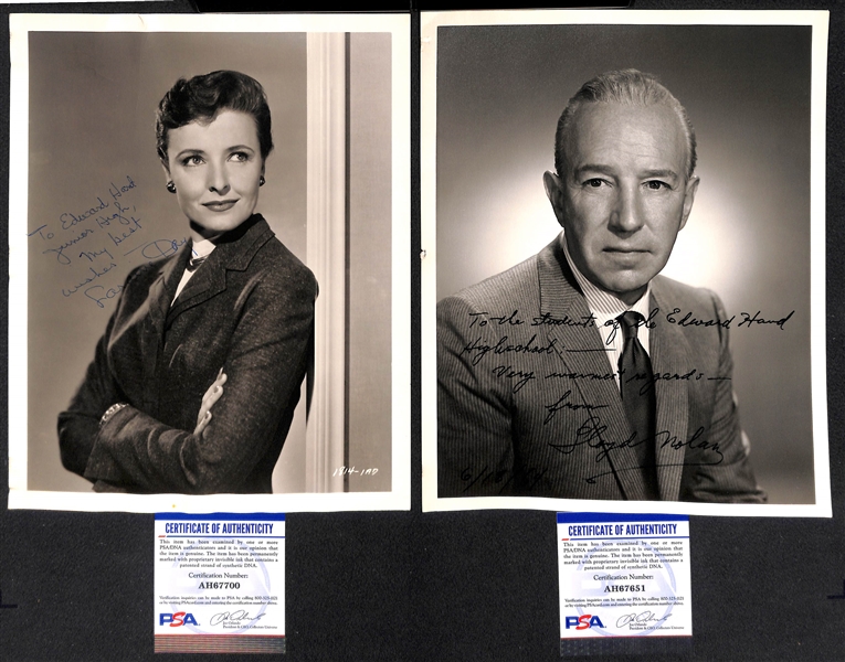 Lot of 6 Actor Signed Photo Lot - Lee Cobb, C. Romero, Roland, Cummings, Laraine Day, Nolan - w. PSA/DNA COAs