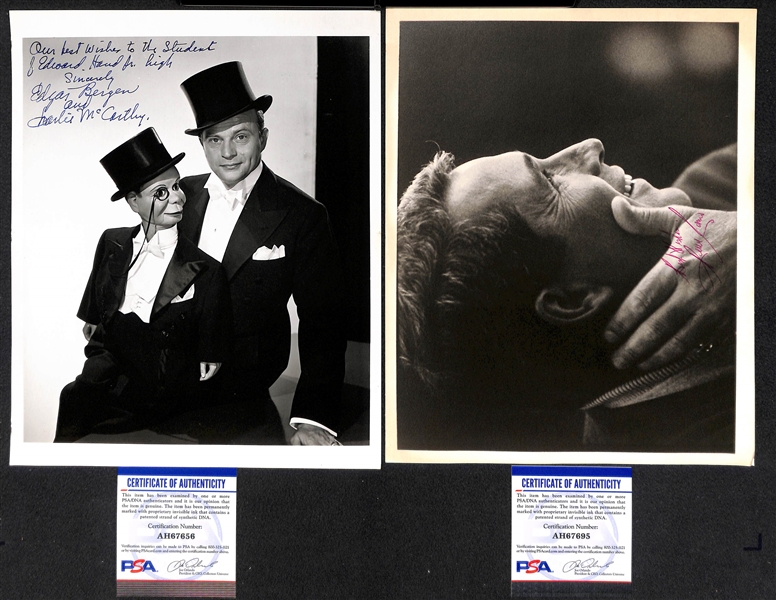 Radio/TV Signed Photo Lot (6) - Edgar Bergen (Charlie McCarthy), Perry Como, Garry Moore, John Charles Daly, Ted Mack, Art Linkletter- w. PSA/DNA COAs