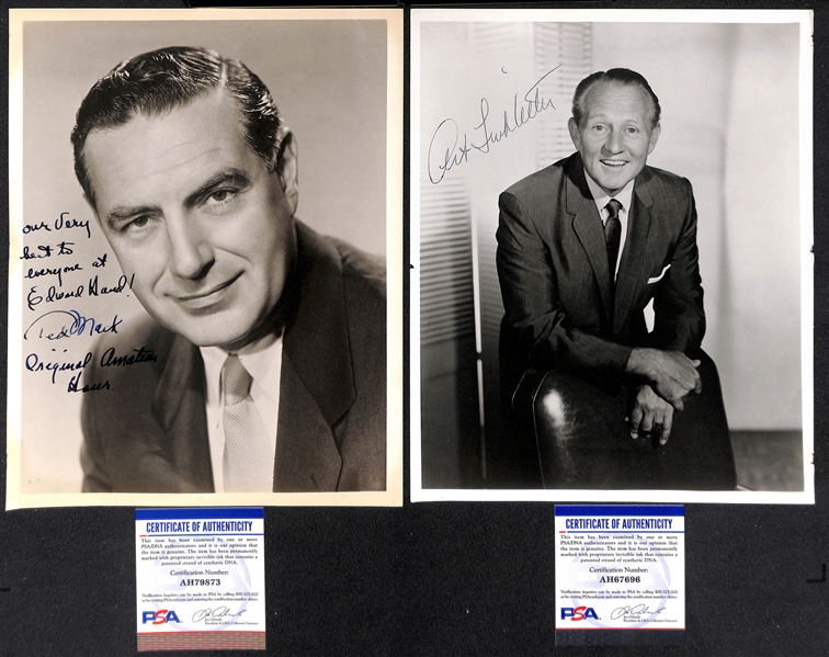 Radio/TV Signed Photo Lot (6) - Edgar Bergen (Charlie McCarthy), Perry Como, Garry Moore, John Charles Daly, Ted Mack, Art Linkletter- w. PSA/DNA COAs