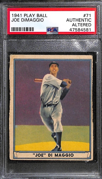 1941 Play Ball Joe DiMaggio #17 Graded PSA Authentic