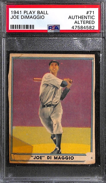 1941 Play Ball Joe DiMaggio #17 Graded PSA Authentic