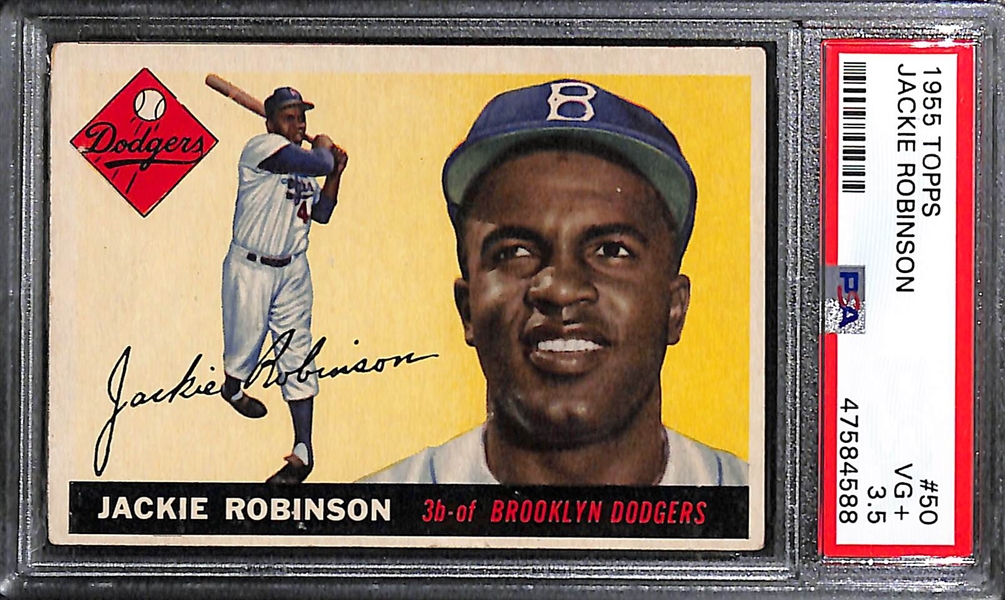 1955 Topps Jackie Robinson #50 Graded PSA 3.5
