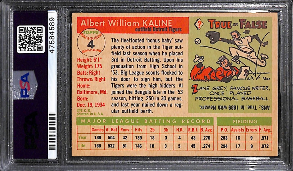 1955 Topps Al Kaline #4 Graded PSA 5
