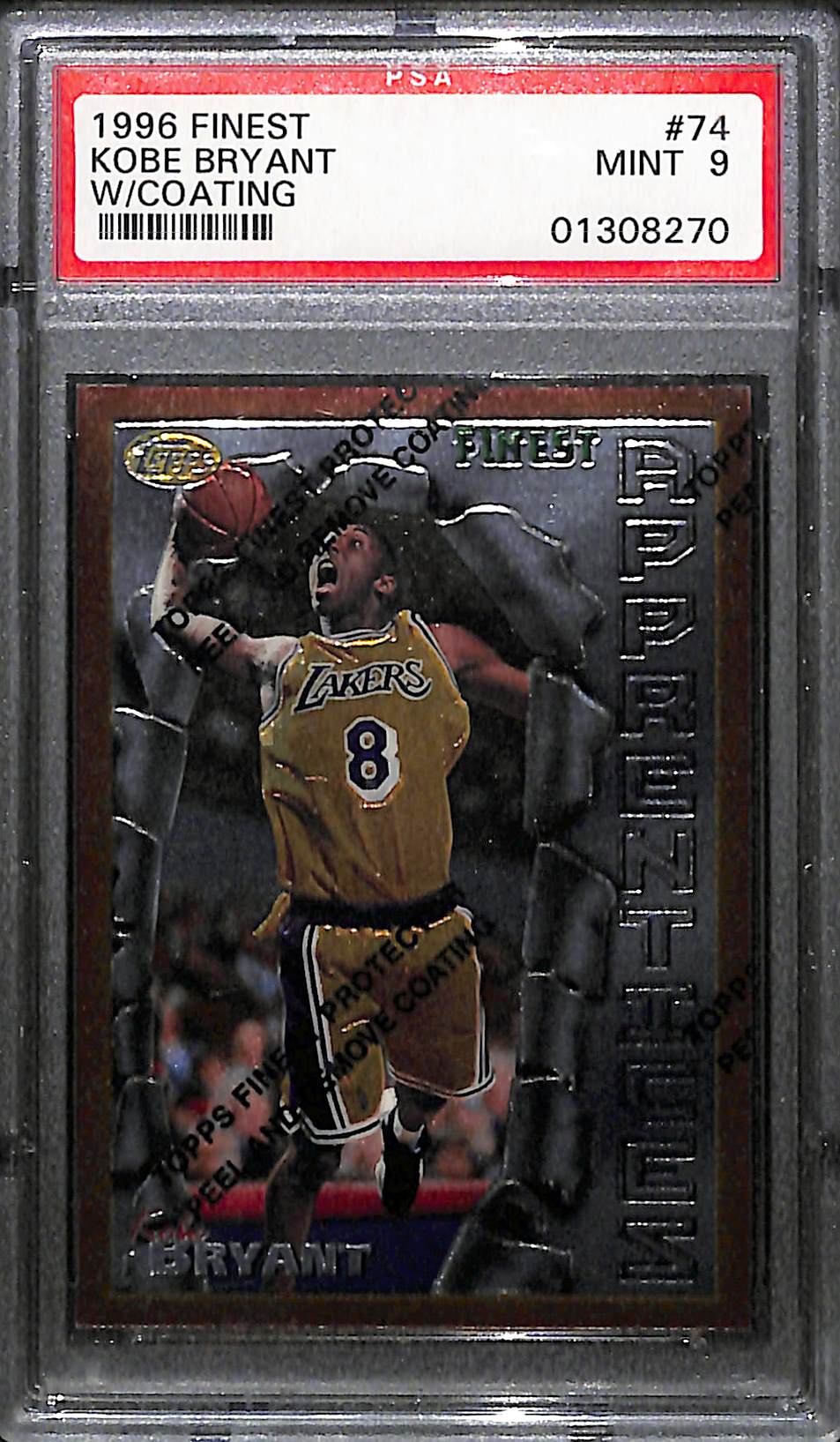 Lot Detail 199697 Topps Finest Kobe Bryant Rookie 74