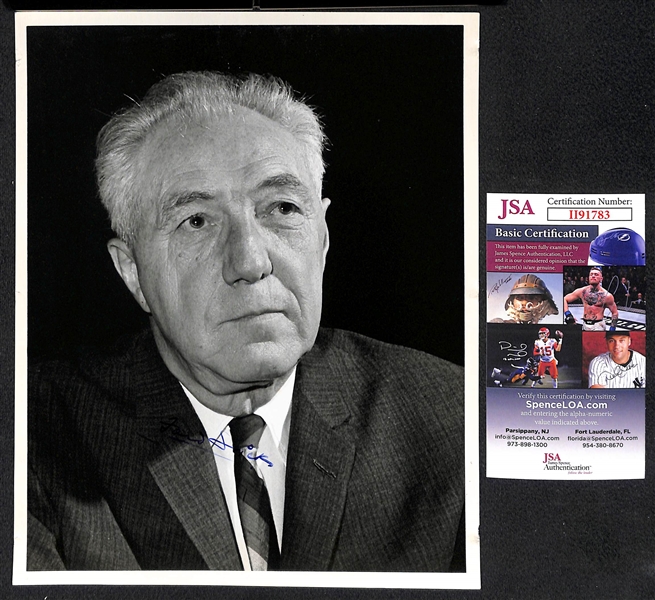 Ford Frick (HOF) Signed Vintage 8x10 Photo (JSA COA)