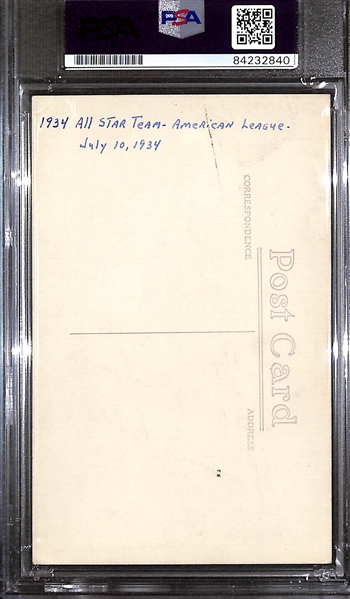 Jimmie Foxx Signed Vintage Photo Postcard - PSA/DNA Encased (Inscribed My Best to the Ninth grade)