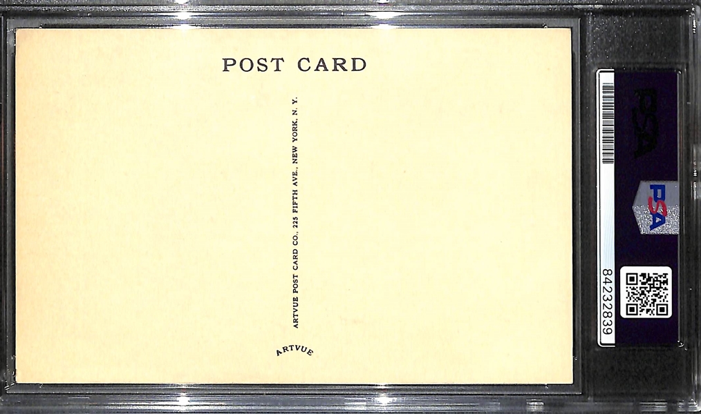 Max Carey Signed 1956-63 Artvue HOF Plaque (Type 2) - PSA/DNA Encased
