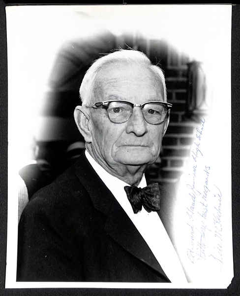RARE HOFer Bill McKechnie (d. 1965) Signed 8x10 Photo - PSA/DNA Letter of Authenticity