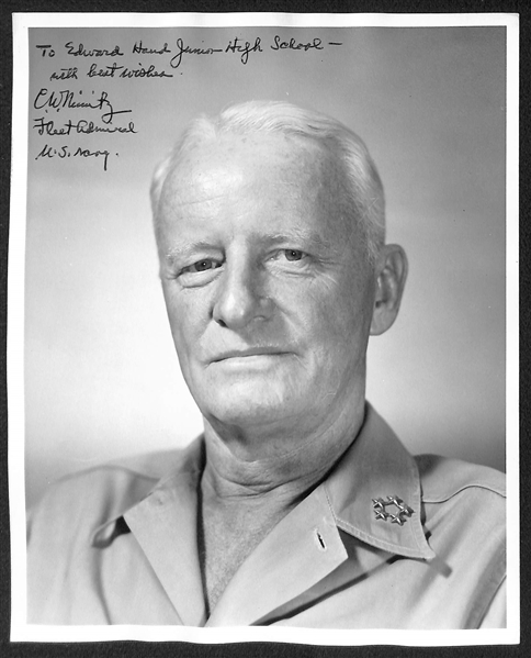 Chester Nimitz (d. 1966) WW2 Fleet Admiral Signed Vintage 8x10 Photo - PSA/DNA
