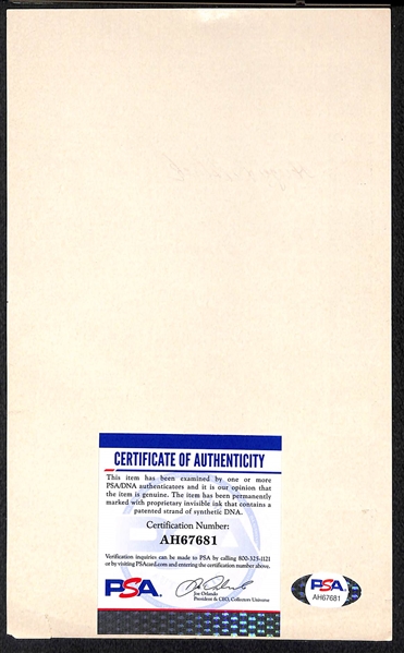 Hugo Black (d. 1971) Supreme Court Justice 1937-1971 Signed 1962 Supreme Court Roster - PSA/DNA COA
