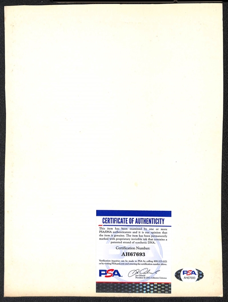 J Edgar Hoover (d. 1972) FBI Director - Signed Vintage 8x10 Photo Display Board - PSA/DNA COA