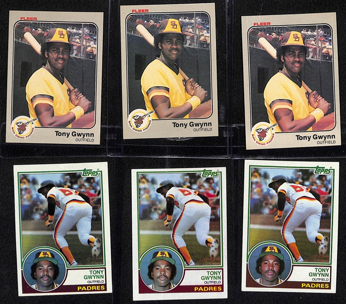 Lot of (49) Baseball Rookies from 1983-1984 - (6) Gwynn,  (10) Sandberg, (8) Mattingly, (9) Boggs, (14) Strawberry, (2) J. Franco