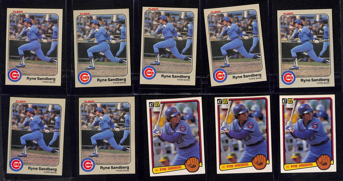 Lot of (49) Baseball Rookies from 1983-1984 - (6) Gwynn,  (10) Sandberg, (8) Mattingly, (9) Boggs, (14) Strawberry, (2) J. Franco