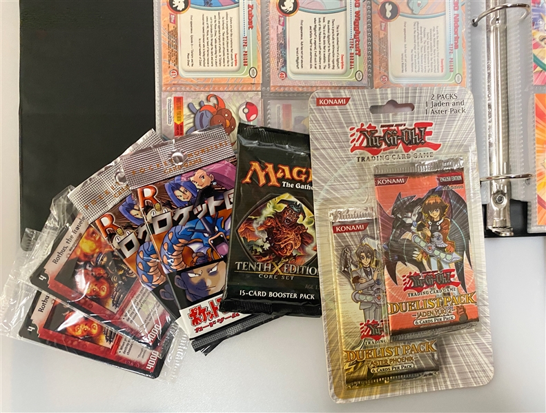 Nice lot of Gaming Cards w. Pokemon, Yu-Gi-Oh! and Magic - Inc. (2) 1997 Pocket Monsters Team Rocket Booster Packs!