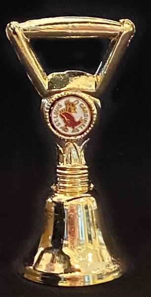 Rare 1967 World Series Champion St. Louis Cardinals Pendant (Sterling Silver), Bell, and Desk Display w. Box from Sportscrafters Post Marked 1967