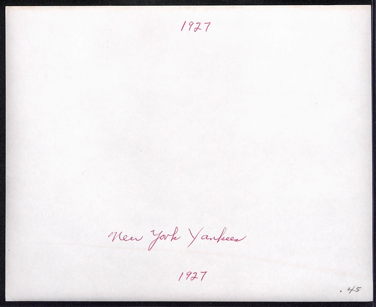1927 New York Yankees Team Type 2 Photo  (8x10) c. 1960s of the Classic 1927 Cosmo-Sileo Photo - PSA/DNA Letter of Authenticity