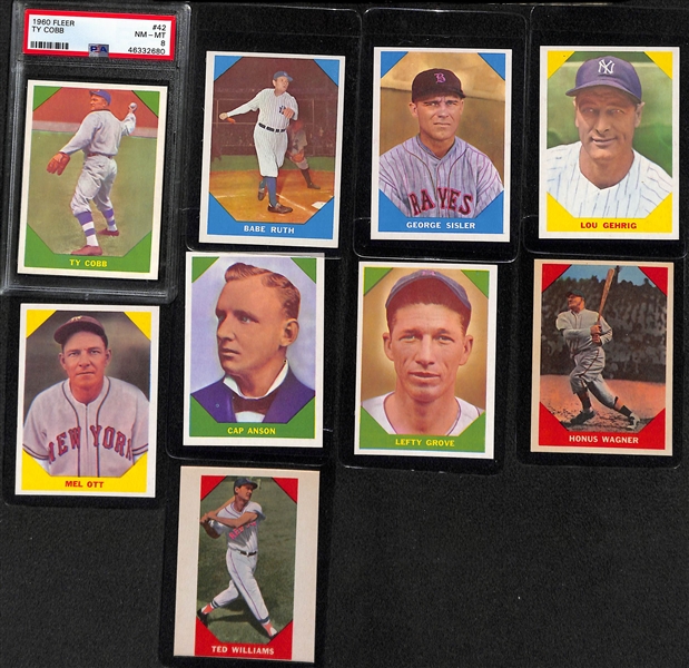 High-Quality 1960 Fleer Baseball (79) Base Card Complete Set PSA 8 Ty Cobb #42