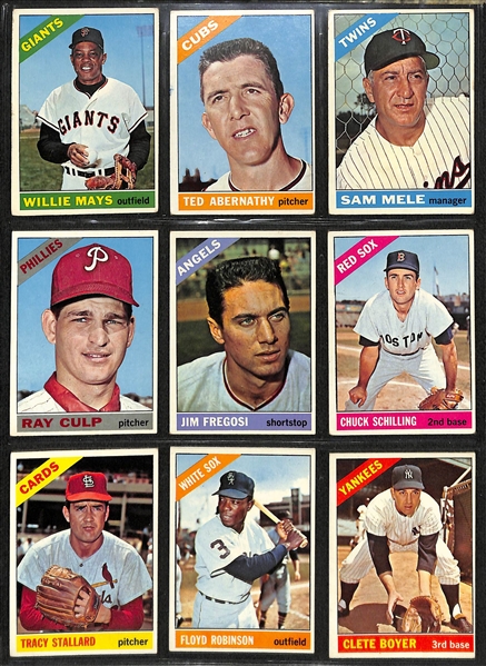 1966 Topps Baseball Near Complete Set (Missing Only 19 Cards)