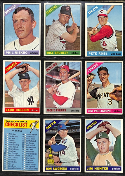 1966 Topps Baseball Near Complete Set (Missing Only 19 Cards)